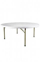 5' Round Banquet Table (White - Poly)